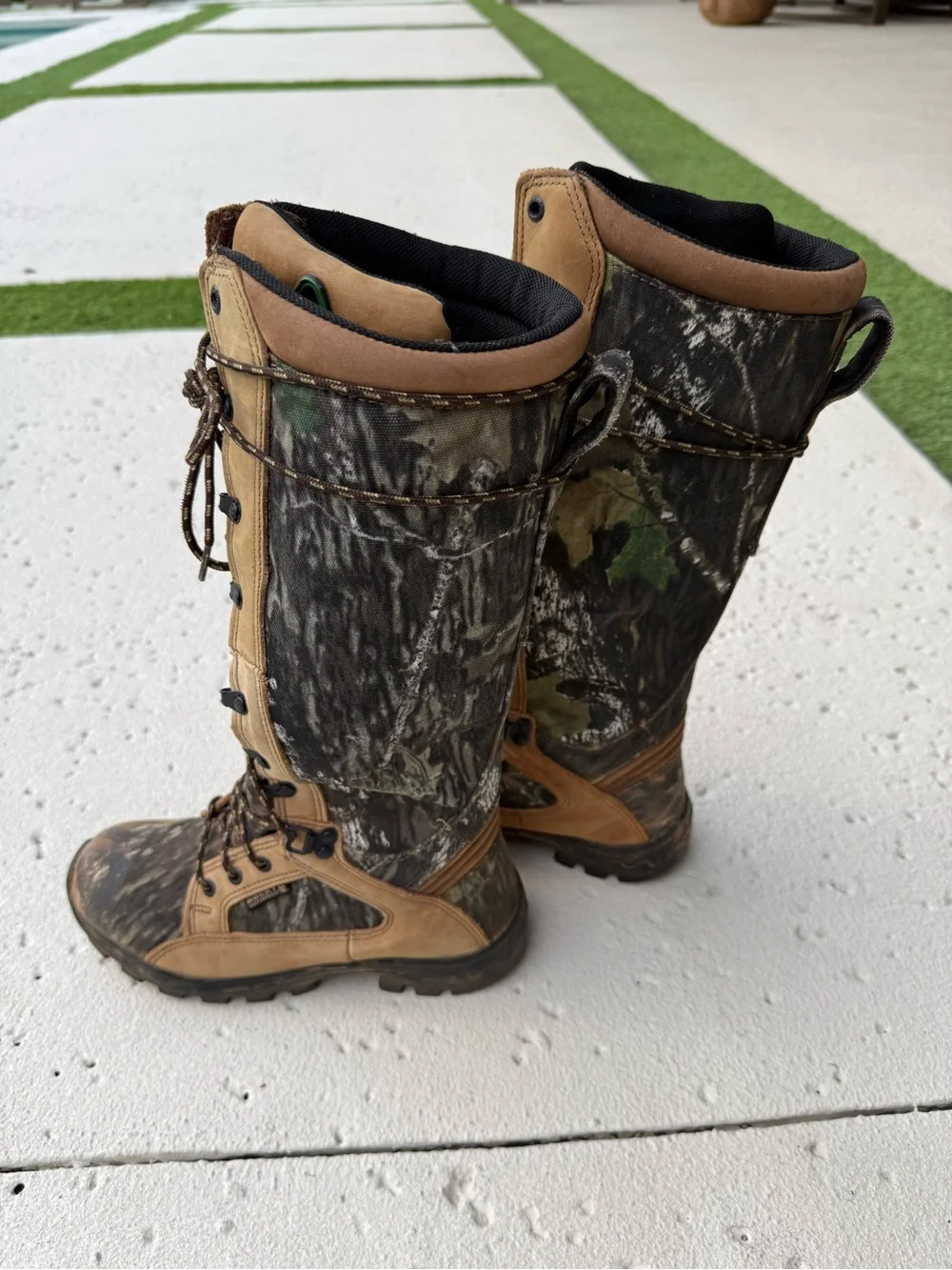 Rocky ProLight Camo Lace-Up Waterproof Snake Proof Boots Size 5.5